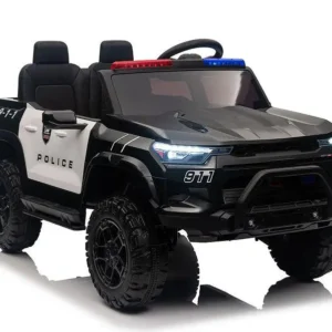 Kinderfahrzeug - Elektro Auto "Polizei" - 24V Akku, 4x200W Motoren, bis zu 10 km/h, 2,4Ghz Fernbedienung, EVA-Reifen, Ledersitz