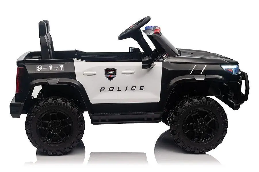 Kinderfahrzeug - Elektro Auto "Polizei" - 24V Akku, 4x200W Motoren, bis zu 10 km/h, 2,4Ghz Fernbedienung, EVA-Reifen, Ledersitz – Bild 9