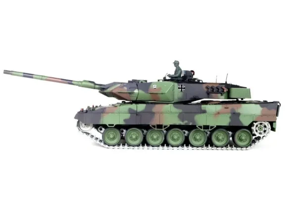 RC Panzer "German Leopard 2A6" Heng Long 1:16 mit R&S, Stahlgetriebe und Metallketten V7.0 - Upg-A – Bild 4