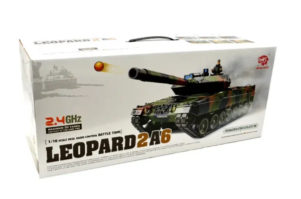 RC Panzer "German Leopard 2A6" Heng Long 1:16 mit R&S, Stahlgetriebe und Metallketten V7.0 - Upg-A – Bild 8