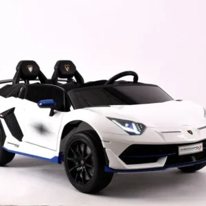 Elektro Kinderfahrzeug "Lamborghini Aventador SVJ Xago 2 Sitzer" - lizenziert - 12V7AH, 2 Motoren- 2,4Ghz Fernsteuerung, MP3, Ledersitz+EVA