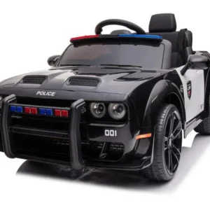 Kinderfahrzeug - Elektro Auto "Dodge Challenger Polizei" lizenziert - 12V7A Akku,2 Motoren- 2,4Ghz + EVA+Ledersitz, MP3
