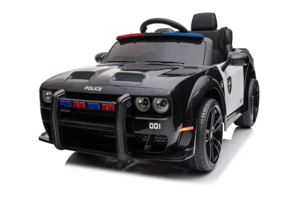Kinderfahrzeug - Elektro Auto "Dodge Challenger Polizei" lizenziert - 12V7A Akku,2 Motoren- 2,4Ghz + EVA+Ledersitz, MP3
