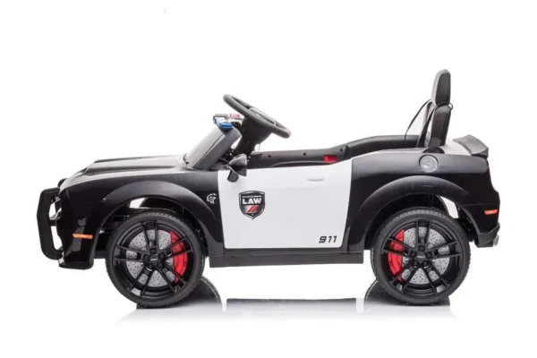 Kinderfahrzeug - Elektro Auto "Dodge Challenger Polizei" lizenziert - 12V7A Akku,2 Motoren- 2,4Ghz + EVA+Ledersitz, MP3 – Bild 3