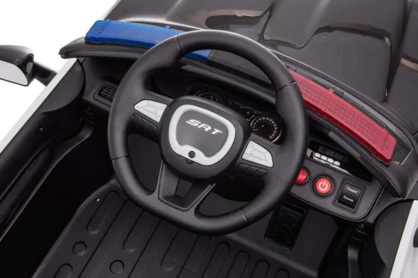 Kinderfahrzeug - Elektro Auto "Dodge Challenger Polizei" lizenziert - 12V7A Akku,2 Motoren- 2,4Ghz + EVA+Ledersitz, MP3 – Bild 7