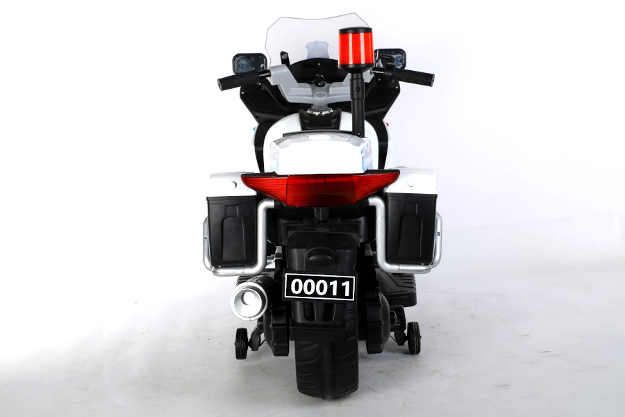 Elektro Kindermotorrad Polizei 011- 12V7A Akku - mit Stützräder, Musik und Lichter – Bild 3