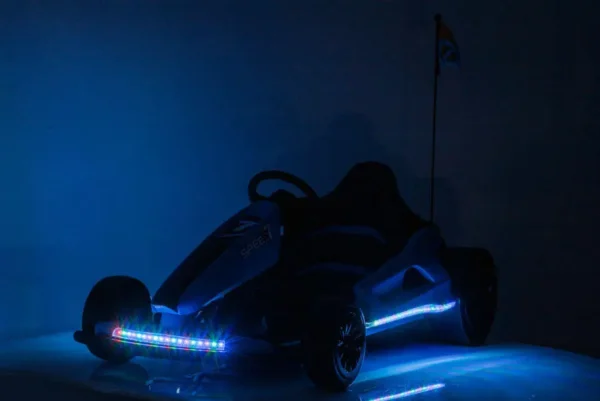 Kinder Elektroauto "e-Gokart" mit 24V und Driftfunktion + 24V7A Akku und 2 Motoren -Blau – Bild 9