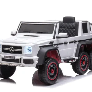 Kinderfahrzeug - Elektro Auto "Mercedes G63 AMG 6x6" - lizenziert - 12V7AH Akku + 2,4Ghz+Ledersitz+EVA-Weiss