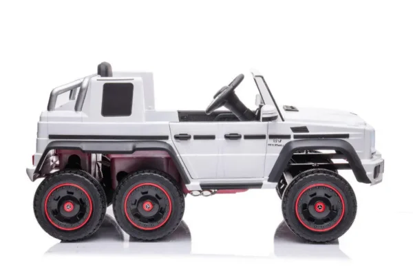 Kinderfahrzeug - Elektro Auto "Mercedes G63 AMG 6x6" - lizenziert - 12V7AH Akku + 2,4Ghz+Ledersitz+EVA-Weiss – Bild 3