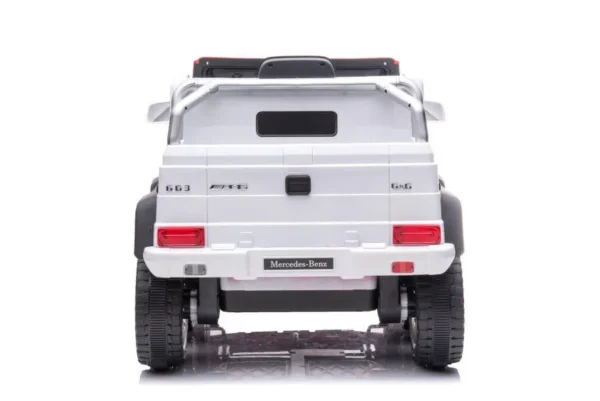 Kinderfahrzeug - Elektro Auto "Mercedes G63 AMG 6x6" - lizenziert - 12V7AH Akku + 2,4Ghz+Ledersitz+EVA-Weiss – Bild 5