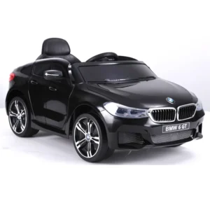 Kinderfahrzeug - Elektro Auto "BMW 6GT" - lizenziert - 12V, 2 Motoren+ 2,4Ghz+ Ledersitz+EVA -Schwarz
