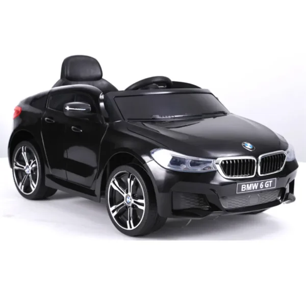 Kinderfahrzeug - Elektro Auto "BMW 6GT" - lizenziert - 12V, 2 Motoren+ 2,4Ghz+ Ledersitz+EVA -Schwarz