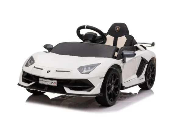 Kinderfahrzeug - Elektro Auto "Lamborghini Aventador SVJ" - lizenziert - 12V7AH, 2 Motoren- 2,4Ghz Fernsteuerung, MP3, Ledersitz+EVA -018B