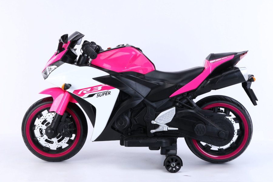Elektro Kindermotorrad 888 - 12V 4,5A Akku - mit Stützräder, Musik und Lichter -Pink – Bild 4