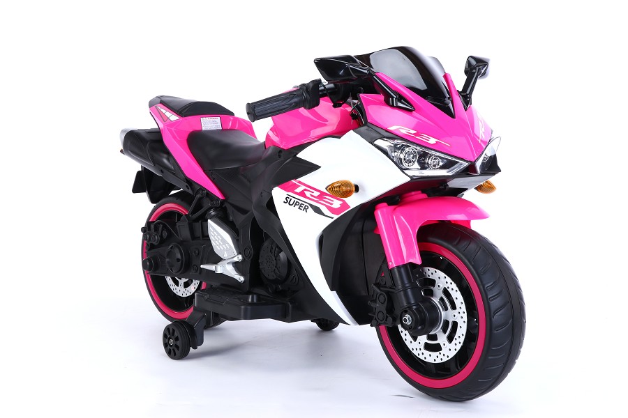 Elektro Kindermotorrad 888 - 12V 4,5A Akku - mit Stützräder, Musik und Lichter -Pink – Bild 5