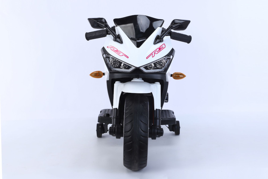 Elektro Kindermotorrad 888 - 12V 4,5A Akku - mit Stützräder, Musik und Lichter -Weiss – Bild 2