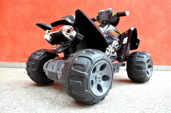 Kinderfahrzeug - Elektro Kinderquad Schwarz, 2x12V Motoren - 12V7Ah Akku – Bild 5