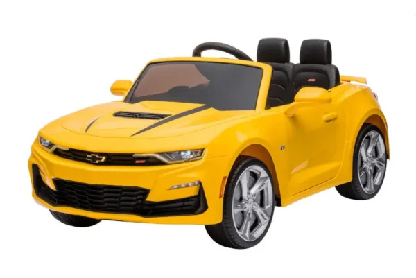 Elektro Kinderfahrzeug "Chevrolet Camaro" - lizenziert - 12V Akku, 2 Motoren- 2,4Ghz Fernsteuerung, MP3, Ledersitz+EVA
