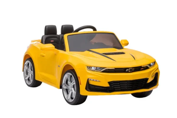 Elektro Kinderfahrzeug "Chevrolet Camaro" - lizenziert - 12V Akku, 2 Motoren- 2,4Ghz Fernsteuerung, MP3, Ledersitz+EVA – Bild 5