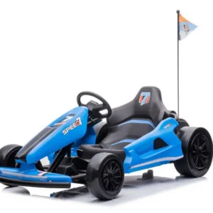 Kinder Elektroauto "e-Gokart" mit 24V und Driftfunktion + 24V7A Akku und 2 Motoren -Blau