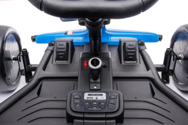 Kinder Elektroauto "e-Gokart" mit 24V und Driftfunktion + 24V7A Akku und 2 Motoren -Blau – Bild 7