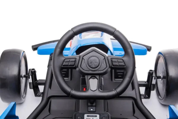 Kinder Elektroauto "e-Gokart" mit 24V und Driftfunktion + 24V7A Akku und 2 Motoren -Blau – Bild 5