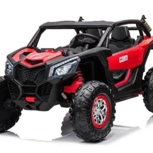 Kinderfahrzeug - Elektro Auto "Com 18" - 24V7A Akku,4x Motoren- 2,4Ghz, Allrad+2 Sitzer+Ledersitz+EVA -Rot