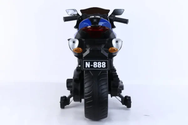 Elektro Kindermotorrad 888 - 12V 4,5A Akku - mit Stützräder, Musik und Lichter -Blau – Bild 5