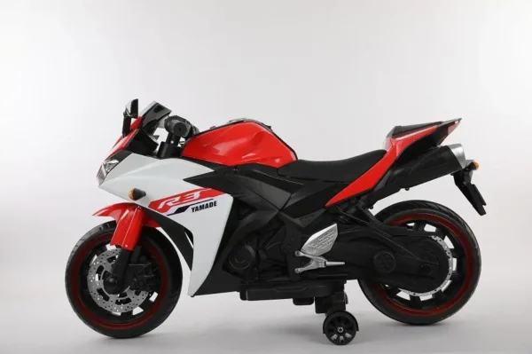 Elektro Kindermotorrad 888 - 12V 4,5A Akku - mit Stützräder, Musik und Lichter -Rot – Bild 14