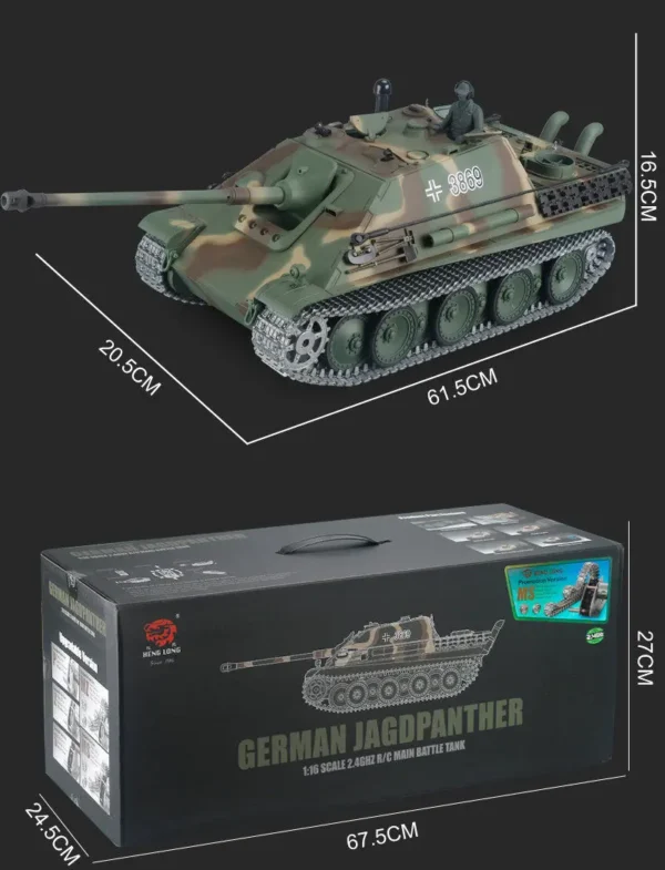 RC Panzer "Jagdpanther" Heng Long 1:16 mit Rauch&Sound und Stahlgetriebe - V7.0 - 2,4Ghz - PRO – Bild 14
