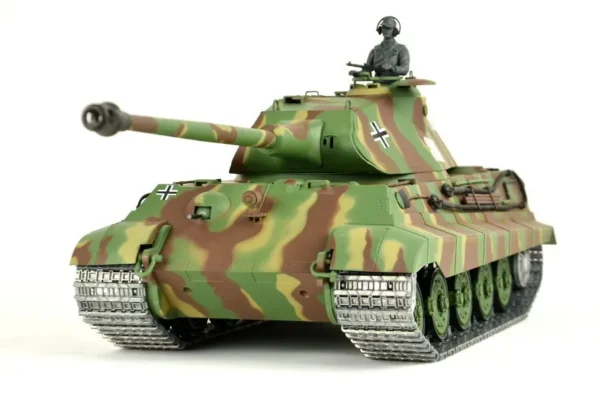 RC Panzer "Deutscher Königstiger" 1:16 Heng Long mit Rauch&Sound, Metallgetriebe,Metallketten und 2,4Ghz Funke -PRO