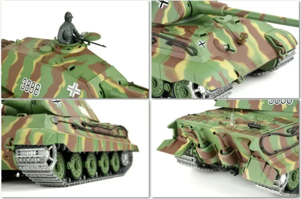 RC Panzer "Deutscher Königstiger" 1:16 Heng Long mit Rauch&Sound, Metallgetriebe,Metallketten und 2,4Ghz Funke -PRO – Bild 5
