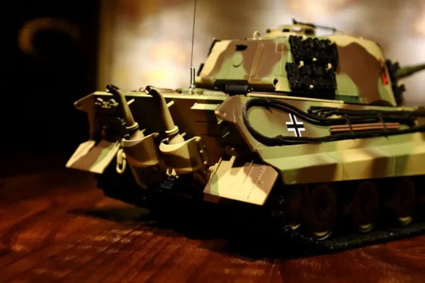 RC Panzer "Deutscher Königstiger - Henschelturm" 1:16 Heng Long mit Rauch und Sound, Metallgetriebe+Metallketten+2,4Ghz -V 7.0 - PRO mit RRZ – Bild 9
