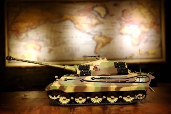 RC Panzer "Deutscher Königstiger - Henschelturm" 1:16 Heng Long mit Rauch und Sound, Metallgetriebe+Metallketten+2,4Ghz -V 7.0 - PRO mit RRZ – Bild 6