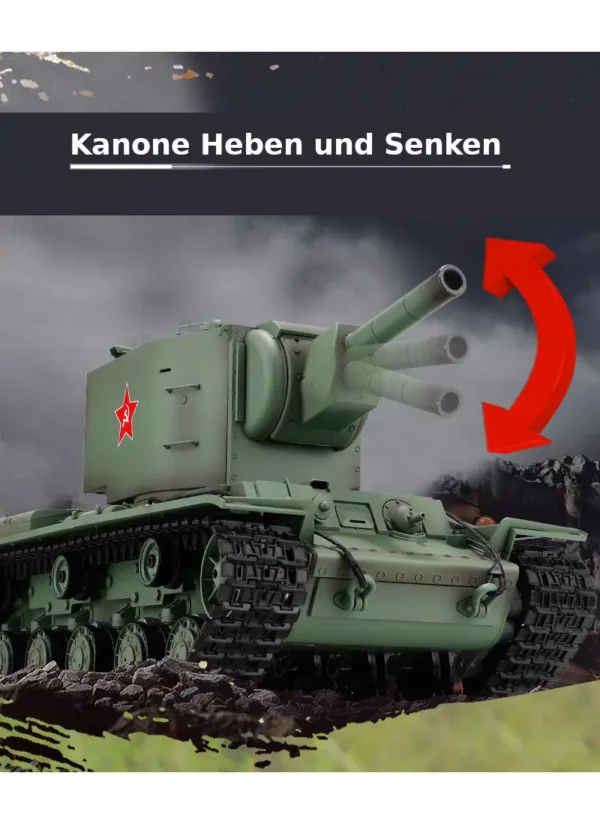 RC Panzer "Russicher KV-2" Heng Long 1:16 mit Rauch&Sound -2,4Ghz V7.0 – Bild 6