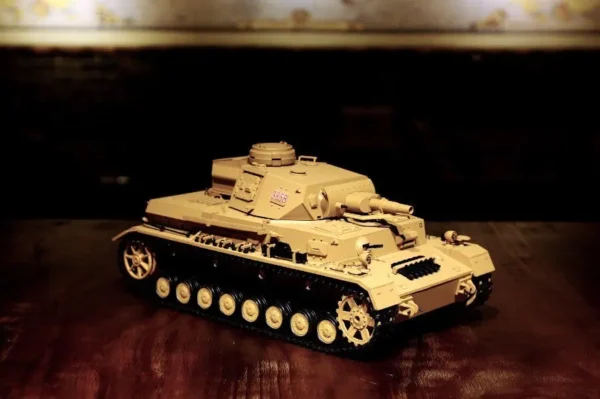 RC Panzer "Kampfwagen IV Ausf.F-1" Heng Long 1:16 Sandfarbe mit Rauch und Sound, Stahlgetriebe und 2,4Ghz+V7.0 – Bild 2