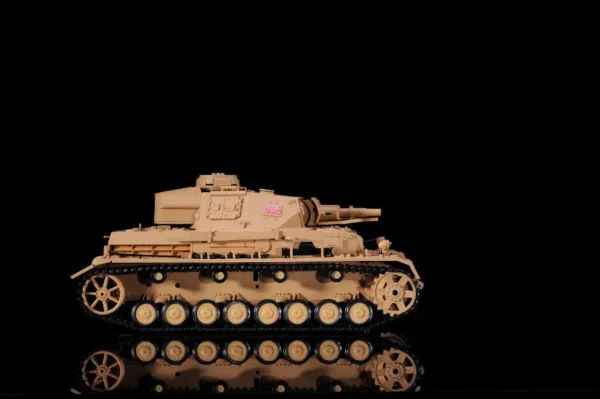 RC Panzer "Kampfwagen IV Ausf.F-1" Heng Long 1:16 Sandfarbe mit Rauch und Sound, Stahlgetriebe und 2,4Ghz+V7.0 – Bild 8