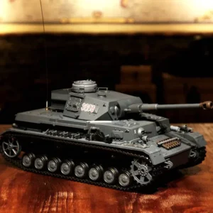 RC Panzer "Kampfwagen IV Ausf.F-2" Heng Long 1:16 Grau mit Rauch&Sound, Metallketten und Stahlgetriebe und 2,4Ghz -V7.0 - PRO