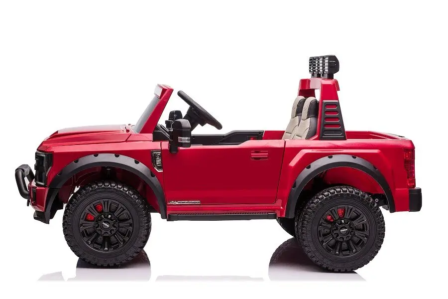 Elektro Kinderauto "Ford Super Duty" - lizenziert - 12V14AH Akku und 4 Motoren- 2,4Ghz + MP3 + Leder + EVA- Rot – Bild 7