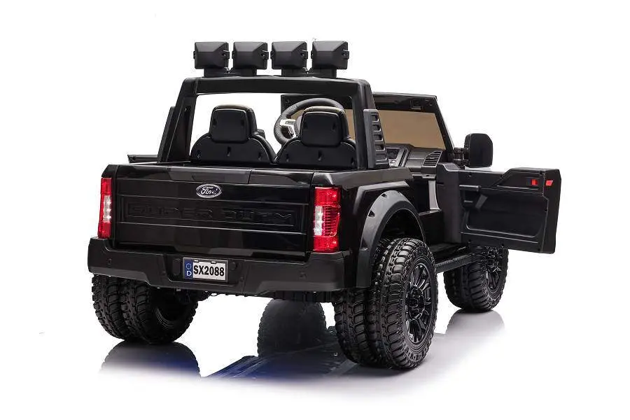 Elektro Kinderauto "Ford Super Duty" - lizenziert - 12V10AH Akku und 4 Motoren- 2,4Ghz + MP3 + Leder + EVA -Schwarz – Bild 15