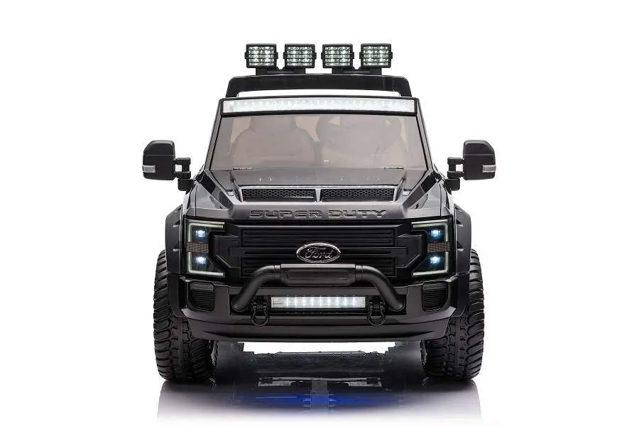 Elektro Kinderauto "Ford Super Duty" - lizenziert - 12V10AH Akku und 4 Motoren- 2,4Ghz + MP3 + Leder + EVA -Schwarz – Bild 3
