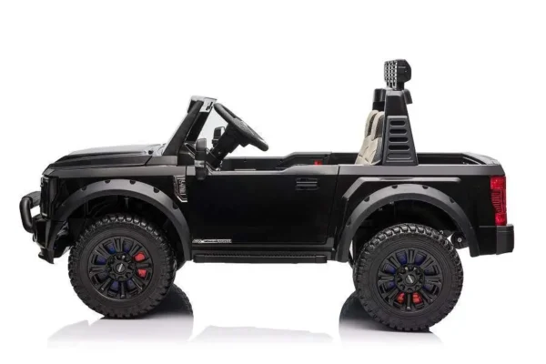 Elektro Kinderauto "Ford Super Duty" - lizenziert - 12V10AH Akku und 4 Motoren- 2,4Ghz + MP3 + Leder + EVA -Schwarz – Bild 6
