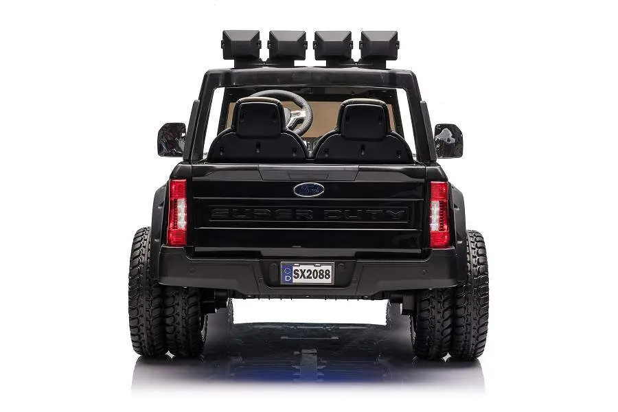 Elektro Kinderauto "Ford Super Duty" - lizenziert - 12V10AH Akku und 4 Motoren- 2,4Ghz + MP3 + Leder + EVA -Schwarz – Bild 7