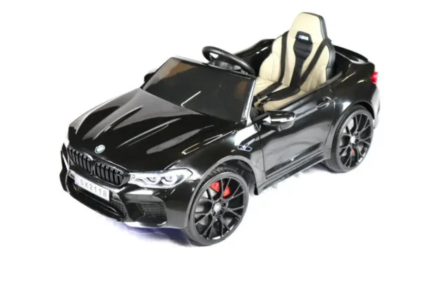 Elektro Kinderfahrzeug "BMW M5 Drift Version" - lizenziert - 2x 12V7A Akku, 2 Motoren- 2,4Ghz Fernsteuerung, MP3, Ledersitz+EVA