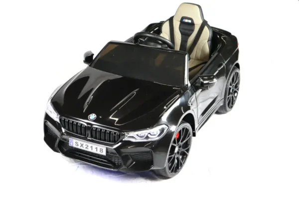 Elektro Kinderfahrzeug "BMW M5" - lizenziert - 24V Akku, 2,4Ghz Fernsteuerung, MP3, Ledersitz+EVA-Schwarz – Bild 2