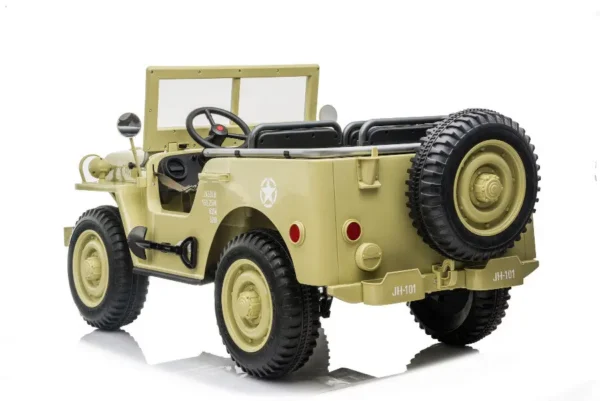 Kinderfahrzeug - Elektro Auto Off-road 3 Sitzer mit 12V14A Akku und 4 Motoren "Camouflage Grün" 2,4Ghz+Ledersitz+EVA – Bild 6