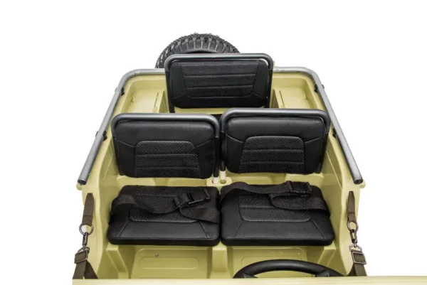 Kinderfahrzeug - Elektro Auto Off-road 3 Sitzer mit 12V14A Akku und 4 Motoren "Camouflage Grün" 2,4Ghz+Ledersitz+EVA – Bild 7