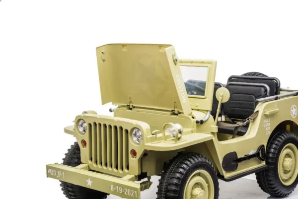 Kinderfahrzeug - Elektro Auto Off-road 3 Sitzer mit 12V14A Akku und 4 Motoren "Camouflage Grün" 2,4Ghz+Ledersitz+EVA – Bild 8
