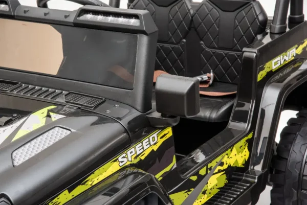 Kinderfahrzeug - Elektro Auto Offroad mit 12V10A Akku und 2x35W Motoren "Camouflage" 2,4Ghz+Ledersitz+EVA – Bild 4