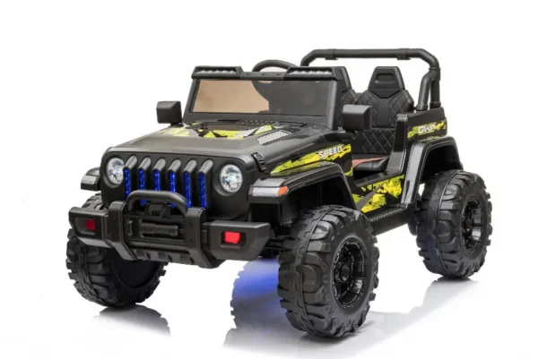 Kinderfahrzeug - Elektro Auto Offroad mit 12V10A Akku und 2x35W Motoren "Camouflage" 2,4Ghz+Ledersitz+EVA – Bild 6